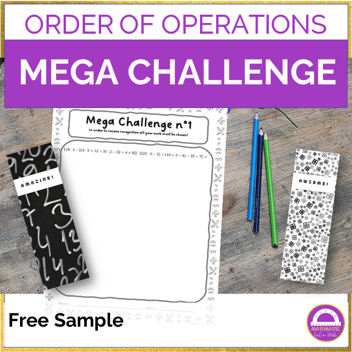 Order of Operations Activity | Mega Challenge